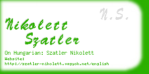 nikolett szatler business card